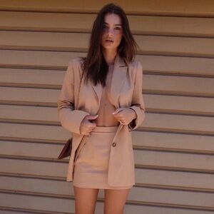 iNAMORATA Camel Mini Skirt